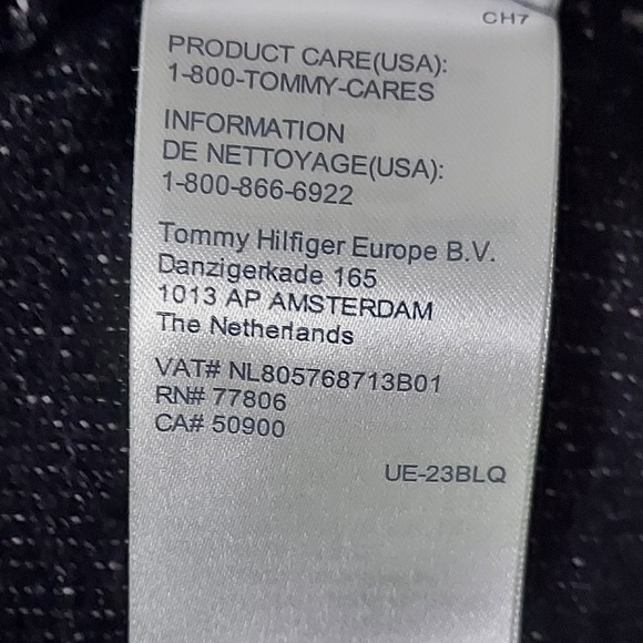 Tommy Hilfiger Sport Hoodie Men's S Gray Black Pullover Sweatshirt 1/4 Zip Logo - Picture 7 of 8